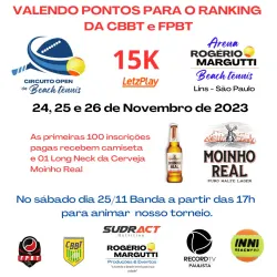 CBBT100 / FPBT100  - Circuito Open Beach Tennis - Etapa Lins-SP - AMADORES - Dupla Mista D