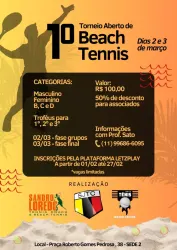 1º TORNEIO ABERTO DE BEACH TENNIS SJTC  - MASCULINO C