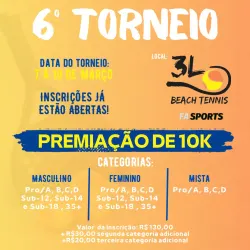 6º Open 3L de Beach Tennis - Dupla Masculino B