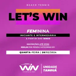 LET'S WIN - FEMININO - INICIANTE