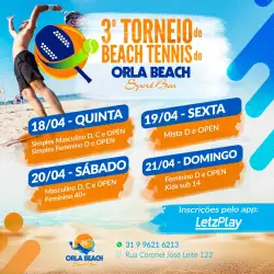 III TORNEIO DE BEACH TENNIS ORLA BEACH CAPITÓLIO - MISTA D