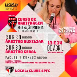 CURSO DE ARBITRAGEM FEDERAÇÃO PAULISTA DE BEACH TENNIS - ÁRBITRO AUXILIAR E GERAL