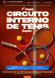 1° Etapa Circuito Interno de Tênis Duplas 2024 - 5° Classe Masculina  de Duplas