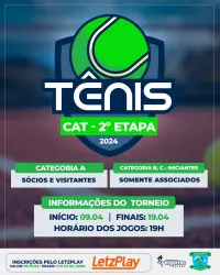 Torneio Interno de Simples 🎾 2ª ETAPA CAT - SIMPLES MASCULINO B 