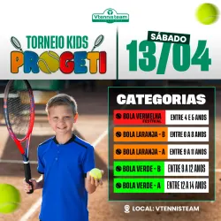 TORNEIO KIDS PROGETI - BOLA LARANJA B - 6 a 8 anos