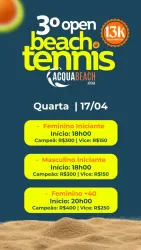 3º OPEN DE BEACH TENNIS ACQUA BEACH  - Masculina Iniciante