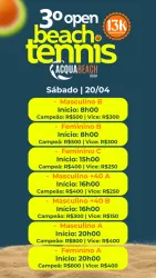 3º OPEN DE BEACH TENNIS ACQUA BEACH  - Masculina A