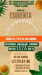 Esquenta 8º Torneio Barriga Open de beach Tennis 2024 - Dupla Mista D