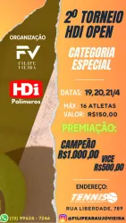 2º Torneio HDI Open de Tênis - Categoria Especial