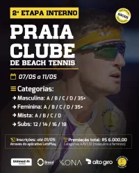 2ª Etapa Interno Praia Clube de Beach Tennis - 2024 - Feminino C
