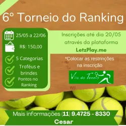 6. Torneio do Ranking Vila do Tennis / 2024 - Categoria A