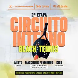 Torneio Interno de Beach Tennis 2024 - 2° Etapa - Duplas Masculinas E (Estreante)