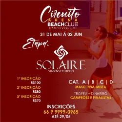 2ª Etapa Circuito Arena Beach Club Etapa Solaire Viagens  - SIMPLES FEMININO C 