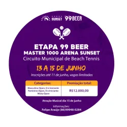 Categoria Open Etapa 99Beer - Master 1000 Arena Sunset - Circuito Municipal de Beach Tennis - Open Masculino