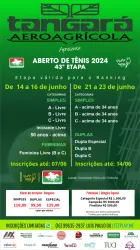 Tangará Aeroagrícola - 43º Aberto de Tênis - Pedra 90 - Sociedade Hípica Orlândia - Categoria - B acima de 34 anos