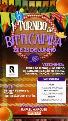 1ºTORNEIO BITTI CAIPIRA  - Feminino B