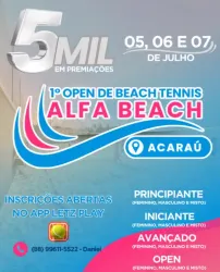 1⁰ OPEN DE BEACH TENNIS ALFA BEACH ACARAÚ - MISTO PRINCIPIANTE