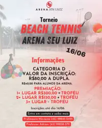 TORNEIO DE BEACH TENNIS ARENA SEU LUIZ - Feminino D