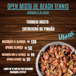 Open MISTO de Beach Tennis - 21 de JULHO de 2024