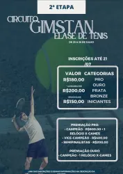 II Etapa Circuito Gimstan Jóias e Pedras Preciosas ELASE de Tênis - 2024 - Ouro