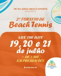 2º Torneio de Beach Tennis Pé na Areia  - Masculino Iniciante