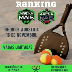 1° Ranking Arena Mais de Beach Tennis/ Feminino 