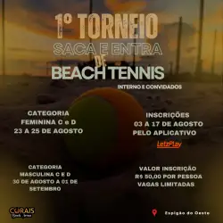1° TORNEIO SACA E ENTRA DE BEACH TENNIS INTERNO E CONVIDADOS