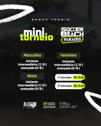 Mini torneio Soccer beach paraiso do norte  - Masculino Iniciante