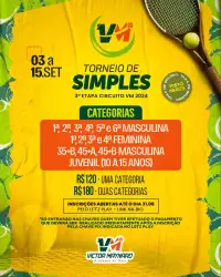 Torneio de Simples - 3ª Etapa Circuito VM 2024 - 4ª Classe
