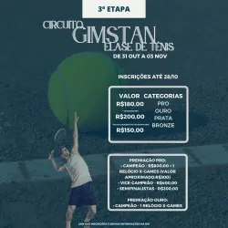 III Etapa Circuito Gimstan Jóias e Pedras Preciosas ELASE de Tênis - 2024 - PRO