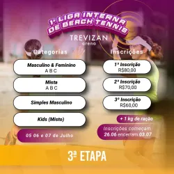 1ª Liga de Beach Tennis Trevizan Arena 2024 - Etapa 3/5 - Masculina C