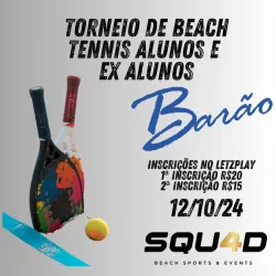TORNEIO DE BEACH TENNIS COLÉGIO BARÃO/SQU4D - ALUNOS, EX ALUNOS, PAIS E PROFESSORES