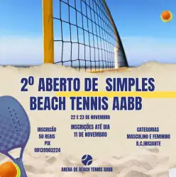 2º ABERTO DE SIMPLES BEACH TENNIS AABB - MASCULINO B