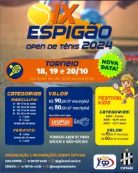 IX Espigão Open de Tênis - 2024 - Masculino - 17/34 B