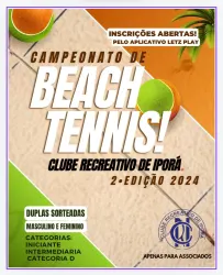 CAMPEONATO DE BEACH TENNIS INTERNO C.R.I. EDICÇÃO 2024/2 - CATEGORIA INICIANTE - MASCULINO