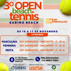 3º OPEN DE BEACH TENNIS SABINO BEACH - MASCULINA 50+ (SOMATÓRIA)