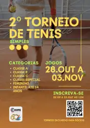 2º TORNEIO DE TÊNIS - SIMPLES - FEMININO INICIANTE