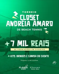 Torneio Closet Andreia Amaro BT - Pé N'areia  - MASCULINO 80+ (SOMA DA IDADE DA DUPLA)