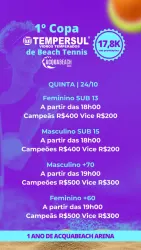1ª COPA  TEMPERSUL - Feminino sub 13 
