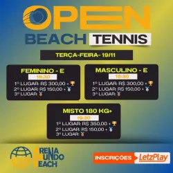 1º OPEN BEACH TENNIS - MISTO - 160kg+