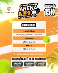 3ª MEGA TORNEIO ARENA RLS - BARRA DO BUGRES - CATEGORIA FEMININA D