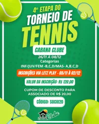 Circuito de Tênis Cabana Clube - 4ª Etapa - JUVENIL