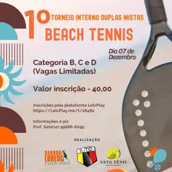 1º TORNEIO INTERNO DUPLAS MISTAS - BEACH TENNIS - SJTC  - MISTA C