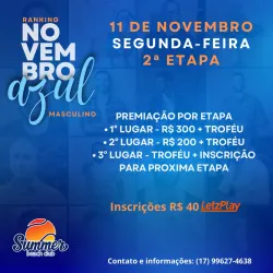 RANKING SUMMER NOVEMBRO AZUL  - SEGUNDA ETAPA - RANKING SUMMER BEACH CLUB NOVEMBRO AZUL