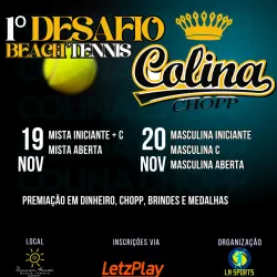1º DESAFIO COLINA CHOPP DE BEACH TENNIS - MASCULINA ABERTA