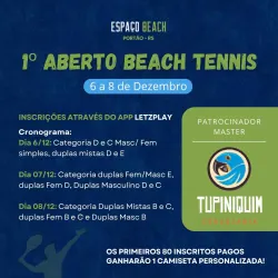 1º Aberto de Beach Tennis - Espaço Beach Portão - Cervejaria Tupiniquim - Duplas B - Masculino