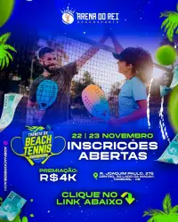 Torneio aberto de Beach Tennis Arena do Rei - Dupla Masculino Iniciante