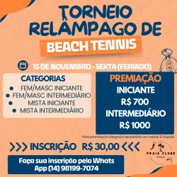 1° TORNEIO RELÂMPAGO - MASCULINA INICIANTE