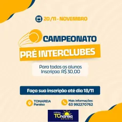 CAMPEONATO TONAREIA PRÉ INTERCLUBES - MASCULINO