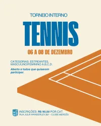  7° TORNEIO INTERNO TENNIS - Estreantes Masculino
